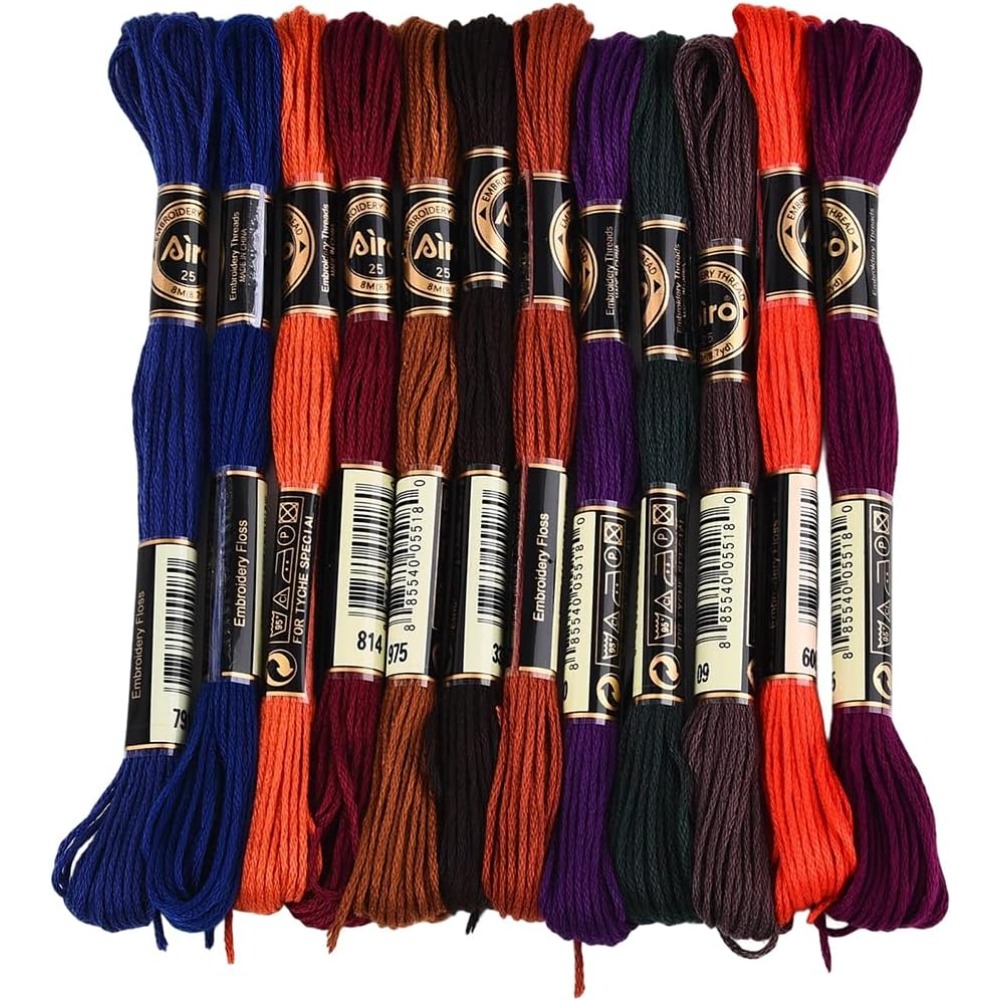 Embroidery Bracelet - 12 Skeins 6 Strands Hand Variegated