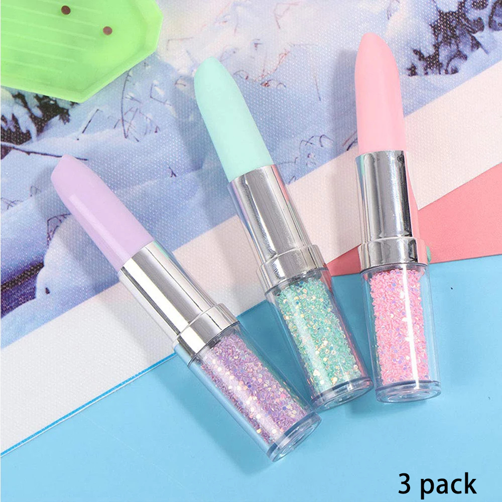 Embroidery Kit Starter - Lipstick Shape Diamond Painting Pen 5D