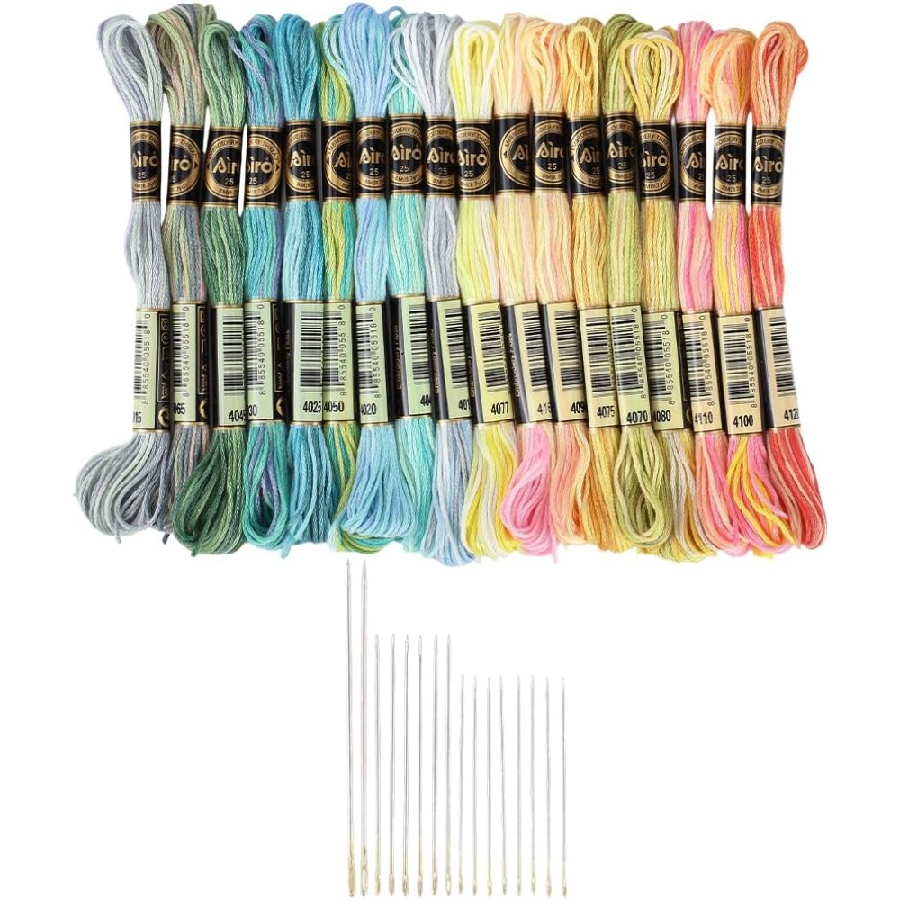 Embroidery Floss - 18 Skeins 6-Ply Polyester Embroidery Floss