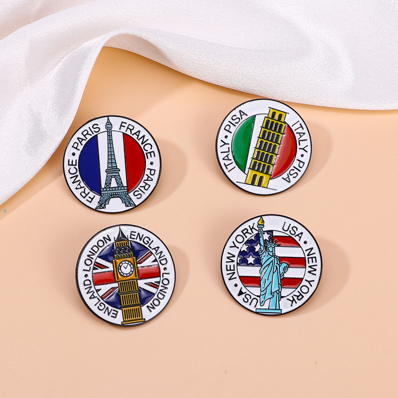 Embroidery Initials - Creative Europe Travel Brooch Flag Pin