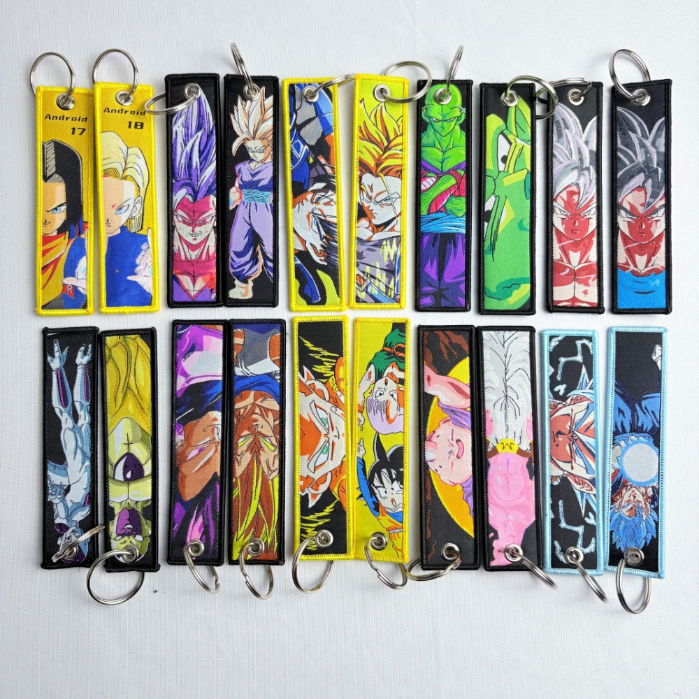 Embroidery Ring - Anime Cartoon Embroidery Key Fobs Key