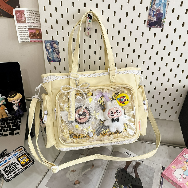 Embroidery Keychain - New Japanese Style Transparent Crossbody Bag