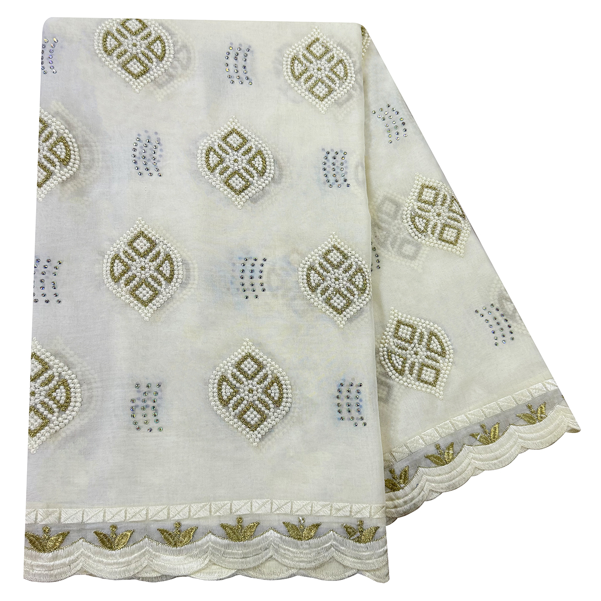 Embroidery Pashmina - New Small Flower Embroidered Sequined Headscarf