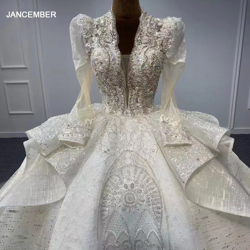 Embroidery Organza - Jancember Romantic Brand New Wedding Gown