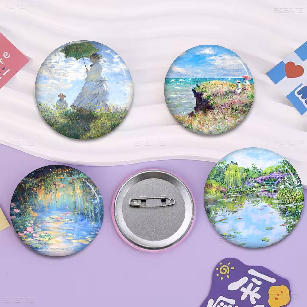 Embroidery Initials - Famous Monet Modem Abstract Landscape 58mm