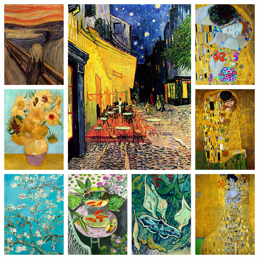 Embroidery Artist - Famous Artist Salvador Dali,Van Gogh,Gustav Klimt