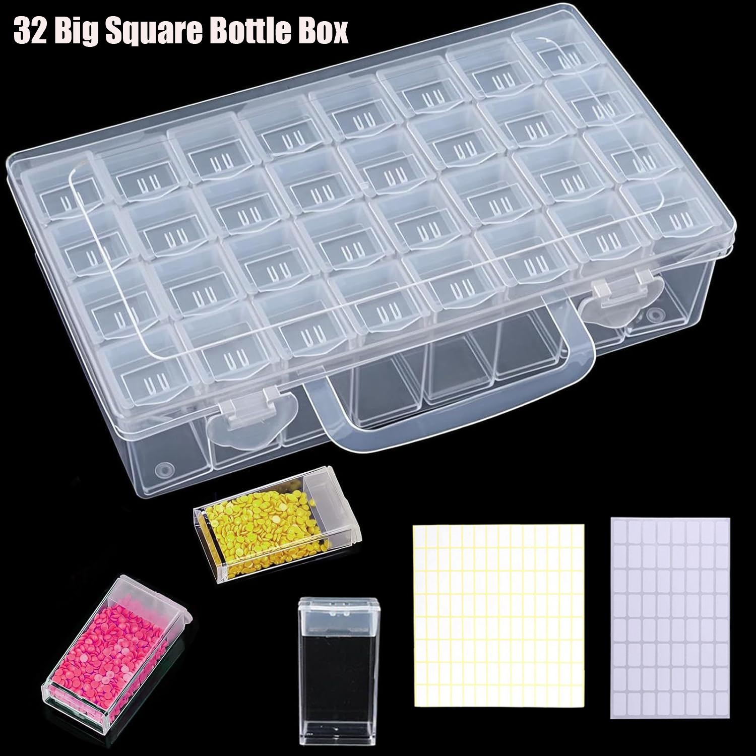 Embroidery Kit Starter - 32/64 Slots Diamond Painting Storage Containers,