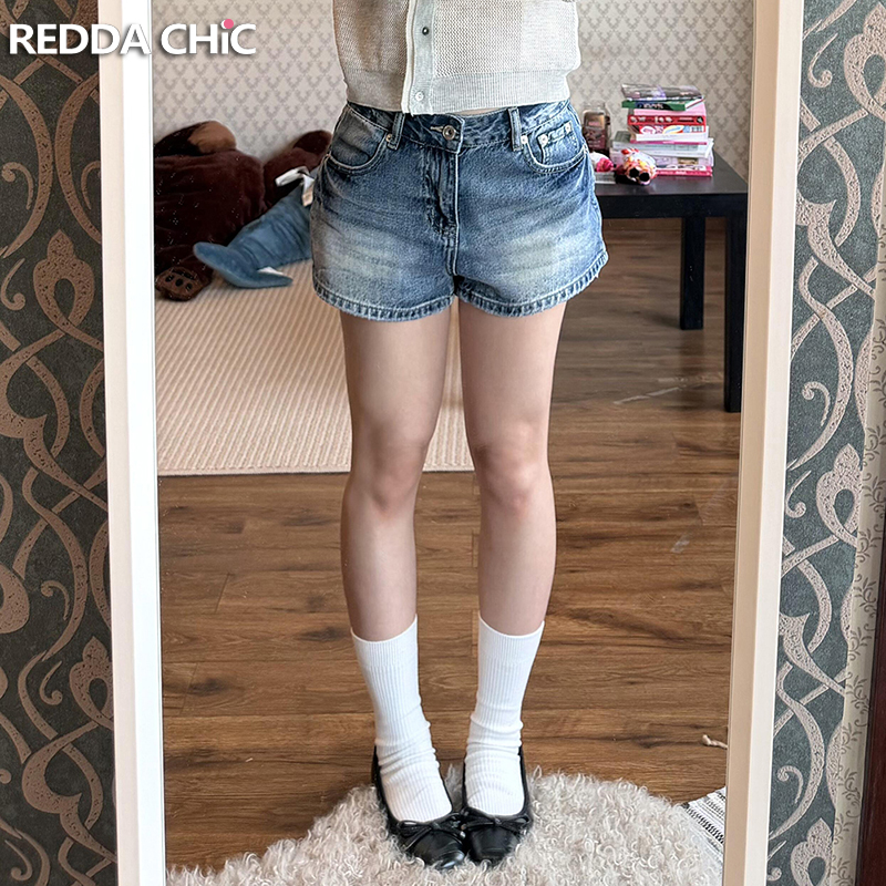 Embroidery Simple - ReddaChic Summer Women Distressed Jean Shorts