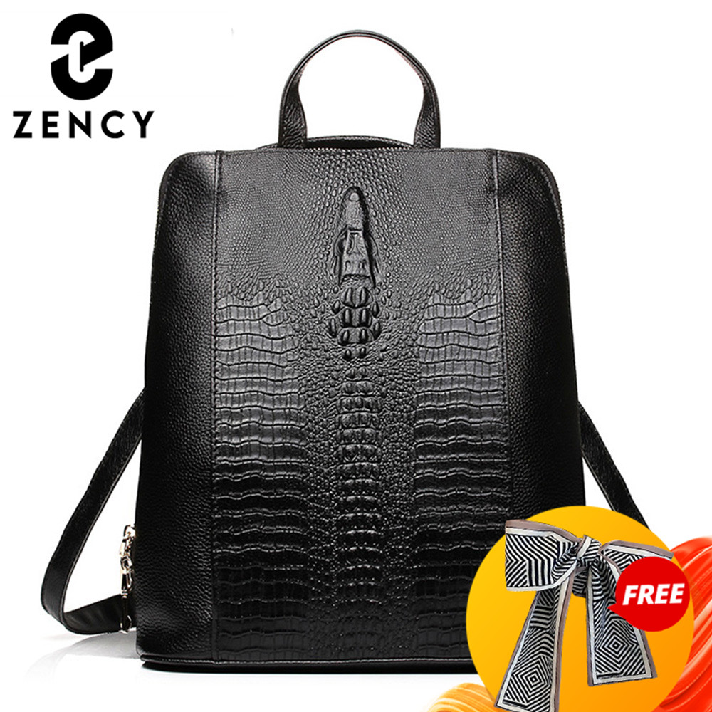 Embroidery Kit Pouch - Zency 100% Genuine Leather Knapsack Ladies