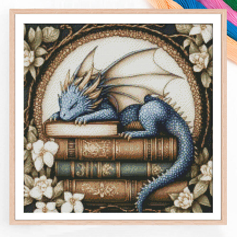 Embroidery Artist - Full Embroidery Animal Pterosaur Book Cross