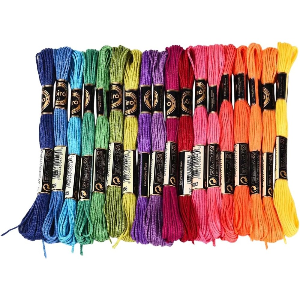 Embroidery Bracelet - 18 Skeins 157.5 Yards Colorful Cross