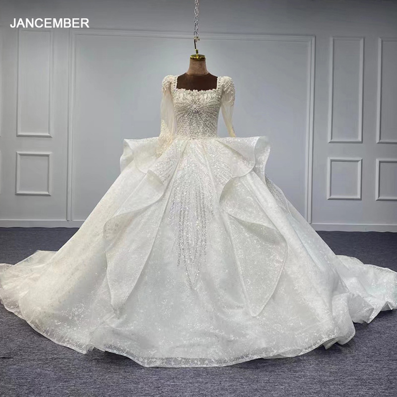 Embroidery Organza - Jancember Exquisite Popular Design Wedding Gown