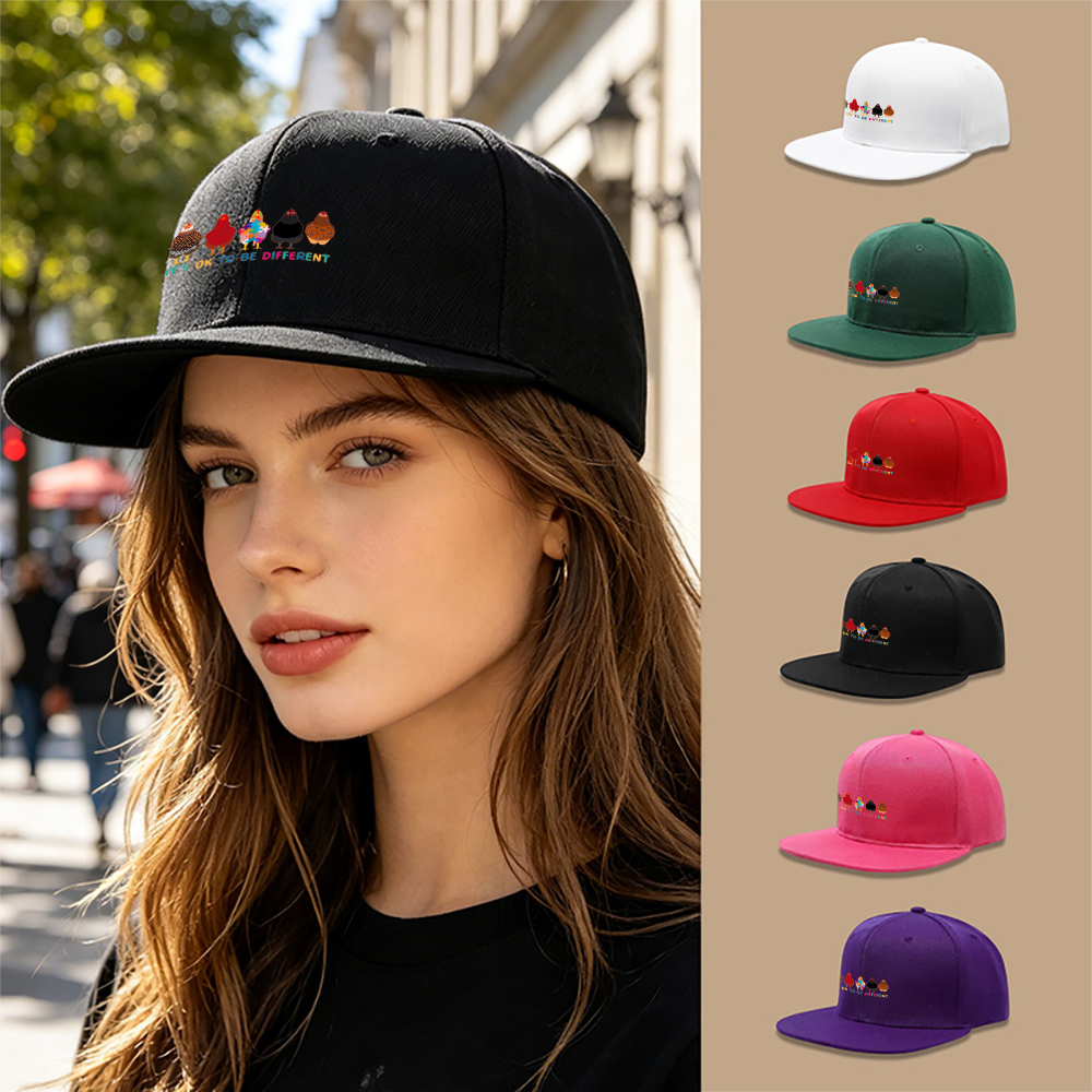 Embroidery Quote - 1PC Unisex Flat Brim Snapback Hat