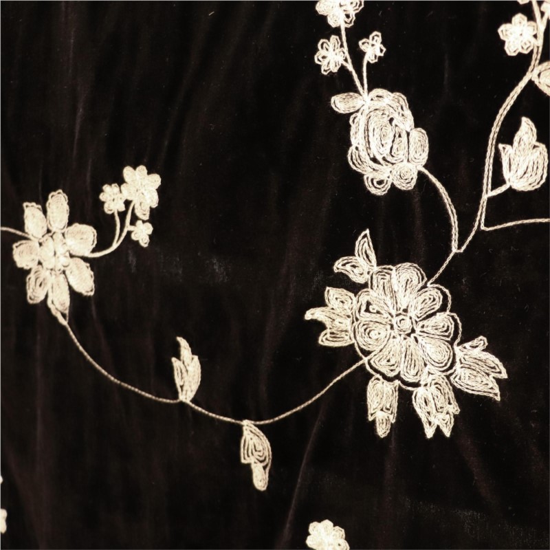 The fabric of sleeping dress e – обзор и цена Velvet Fabric Embroidery