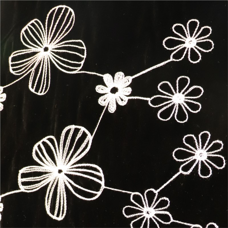 The fabric of sleeping dress e – обзор и цена Velvet Fabric Embroidery