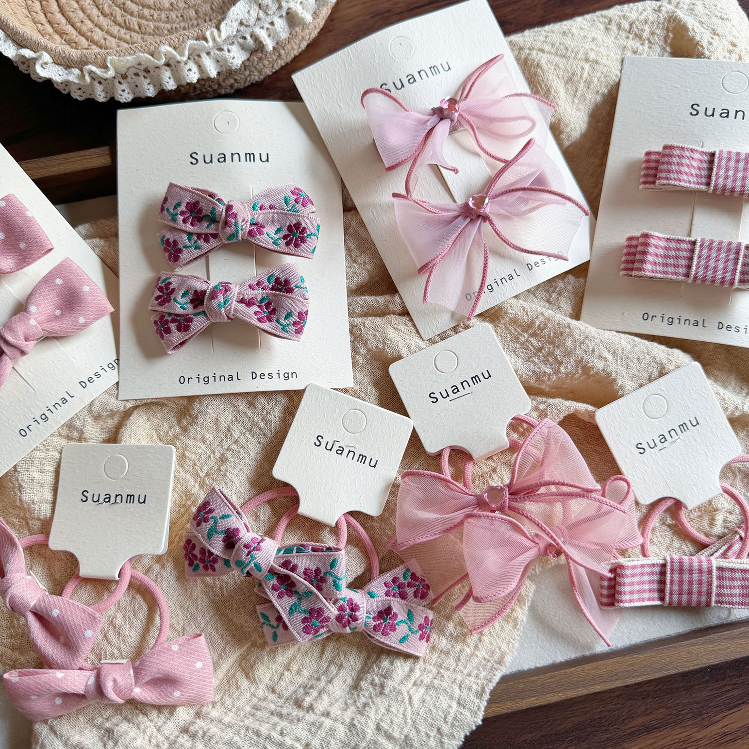 2pc Pink Embroidery Bow Baby H – обзор и цена Embroidery Organza