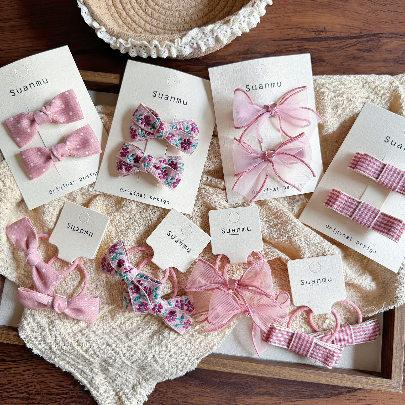2pc Pink Embroidery Bow Baby H – обзор и цена Embroidery Organza