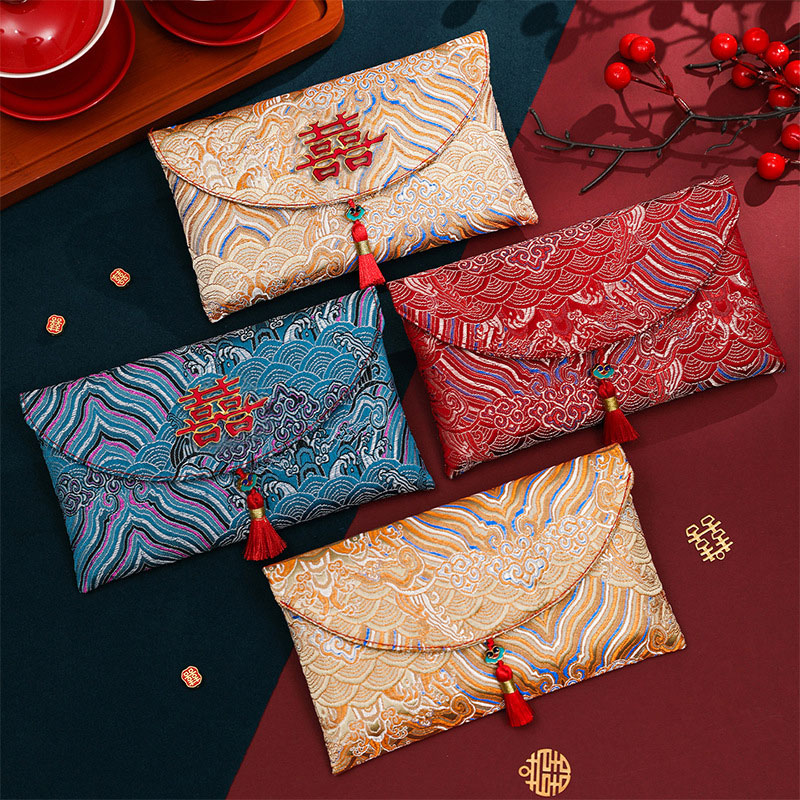 2 Pcs Brocade Embroidery Fabri – обзор и цена Embroidery Red