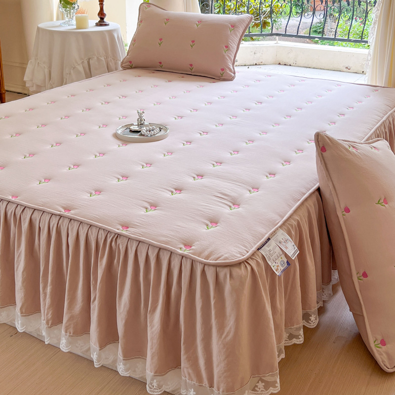 Thicken Quilted Cotton Bed Ski – обзор и цена Embroidery Quilt Cover