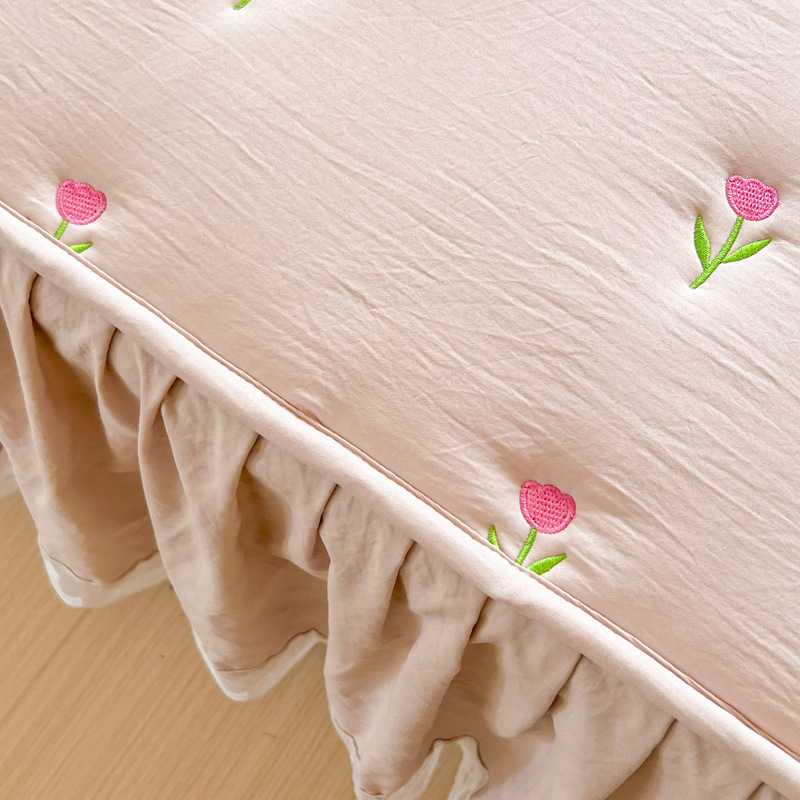 Thicken Quilted Cotton Bed Ski – обзор и цена Embroidery Quilt Cover