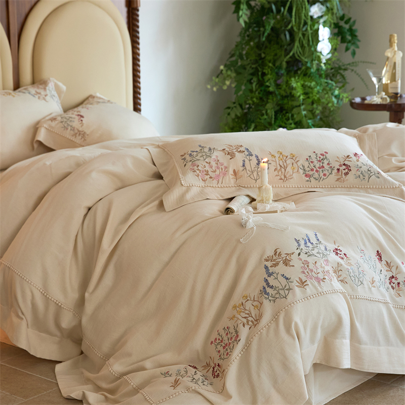 Natural Cotton Linen Vintage F – обзор и цена Embroidery Quilt Cover