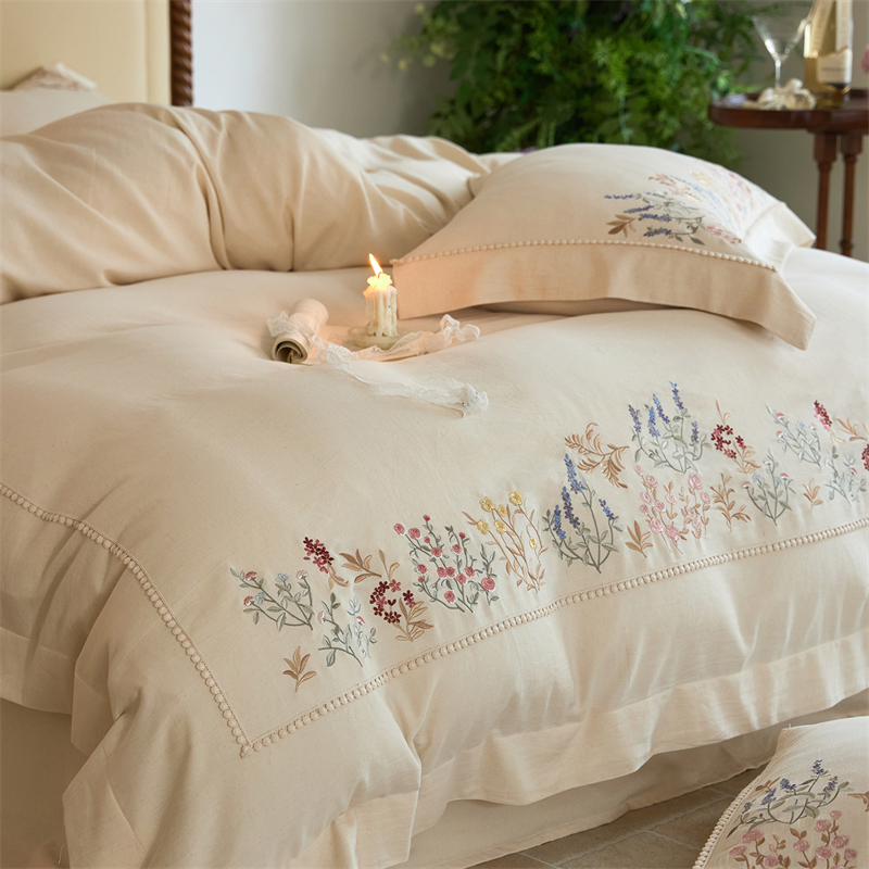 Natural Cotton Linen Vintage F – обзор и цена Embroidery Quilt Cover