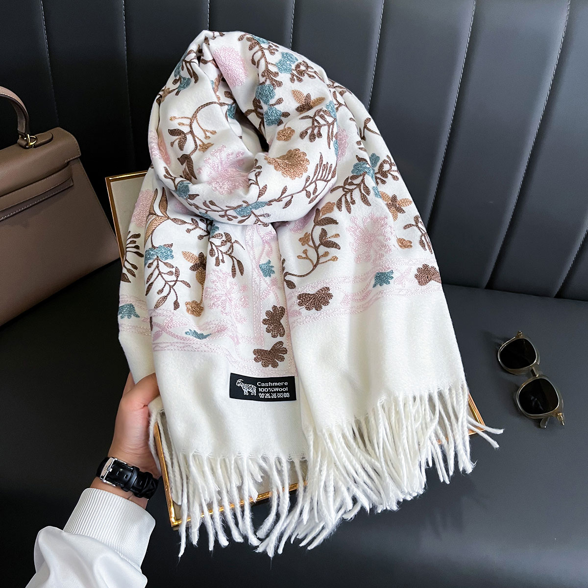 New Winter Warm Cashmere Scarf – обзор и цена Embroidery Pashmina