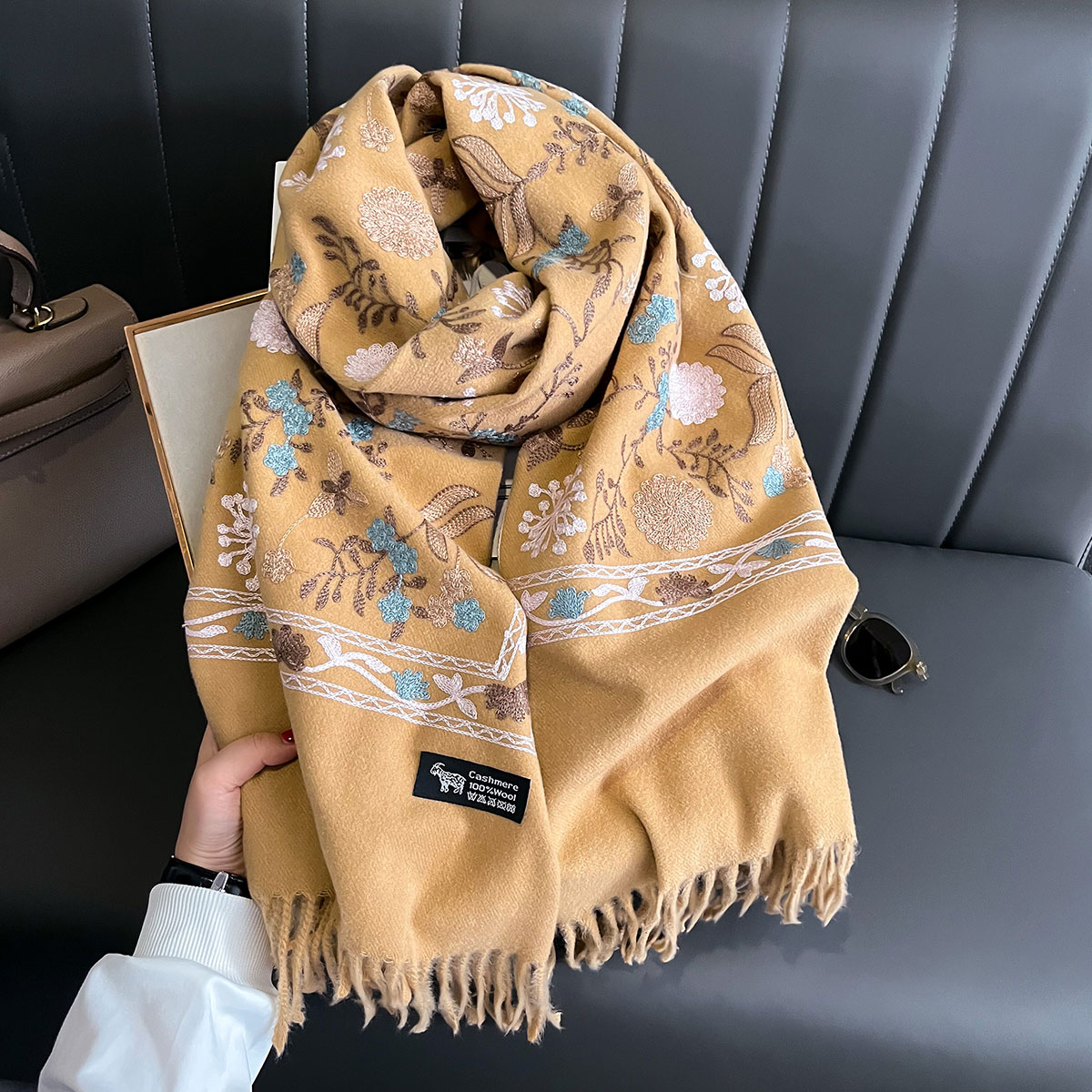 New Winter Warm Cashmere Scarf – обзор и цена Embroidery Pashmina