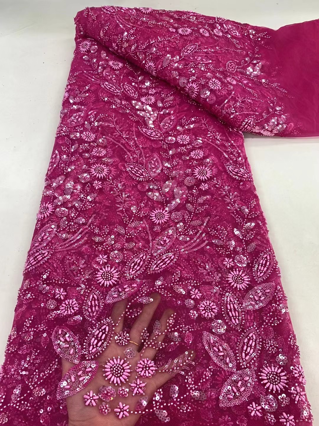 Gold French Beaded Lace Bride  – обзор и цена Embroidery Pashmina