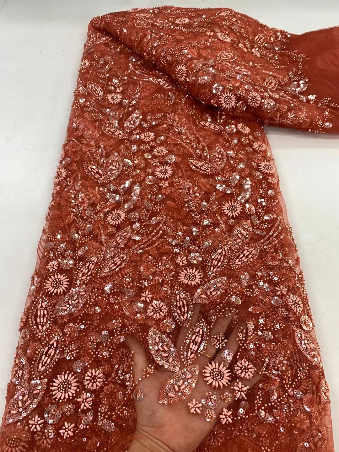 Gold French Beaded Lace Bride  – обзор и цена Embroidery Pashmina