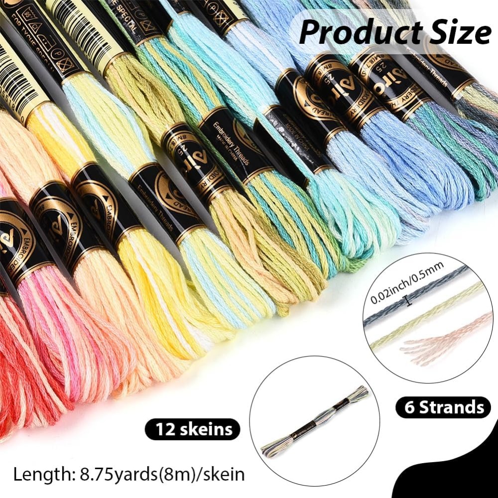 12 Skeins 105 Yards 6 Ply Vari – обзор и цена Embroidery Bracelet