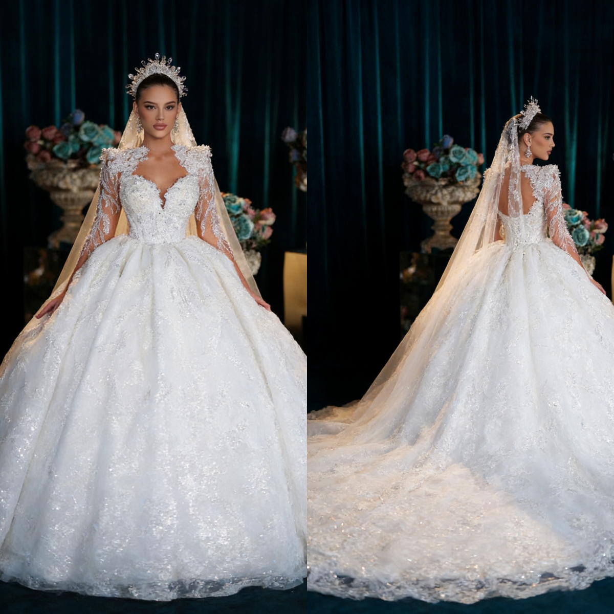 Custom White Elegant Princess  – обзор и цена Embroidery Organza