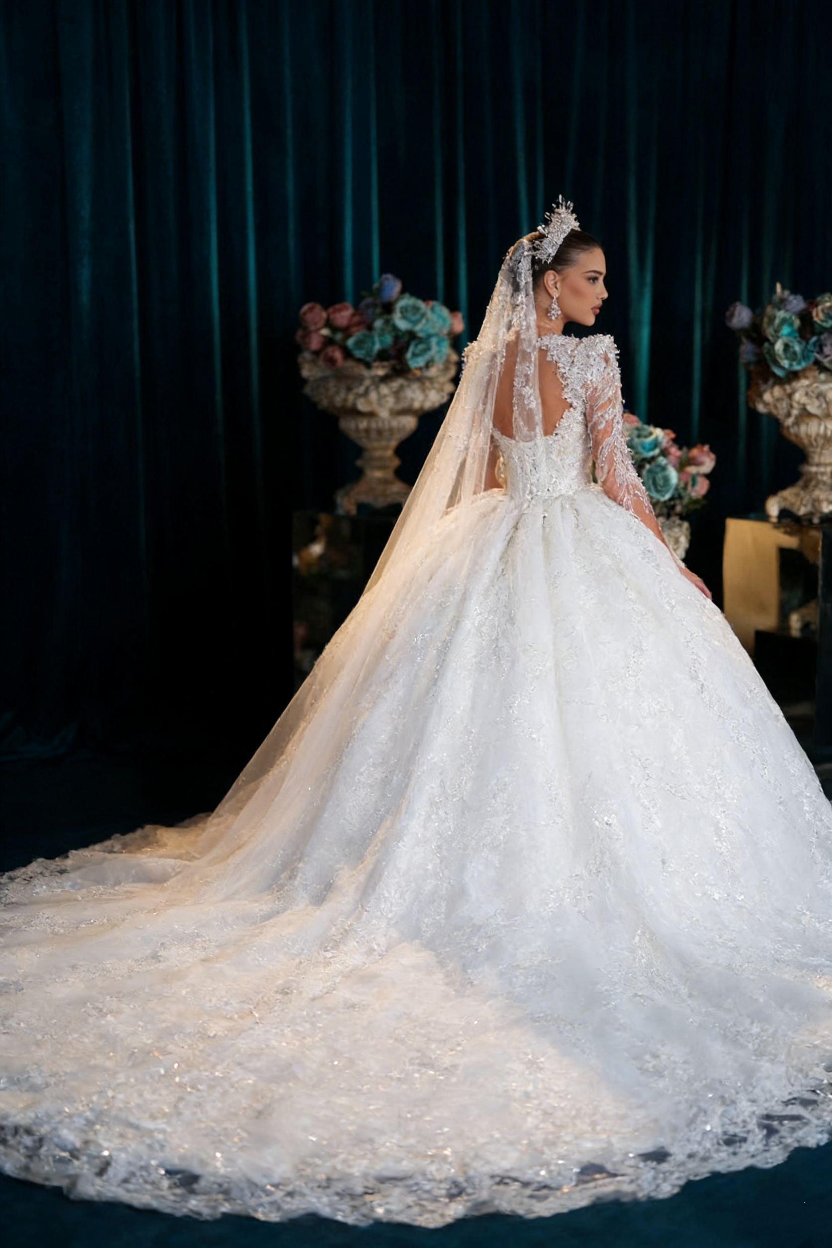 Custom White Elegant Princess  – обзор и цена Embroidery Organza