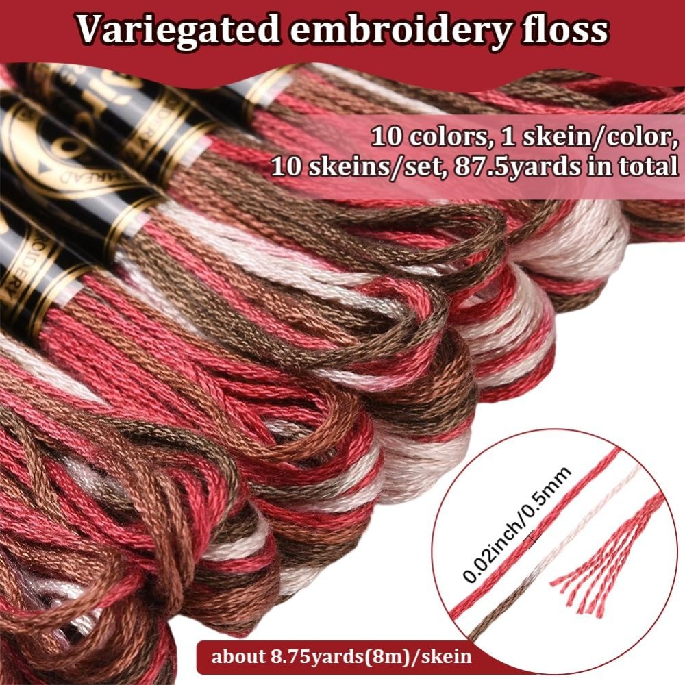 10 Skeins 6 Strands Red Embroi – обзор и цена Embroidery Red