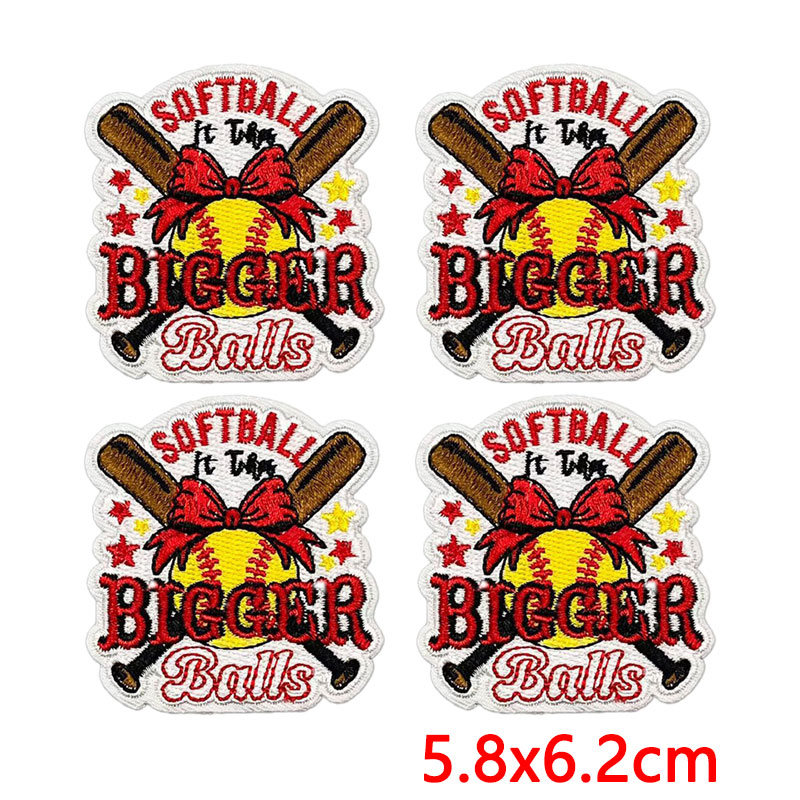 10PCS Softball Themed Iron On  – обзор и цена Embroidery Quote
