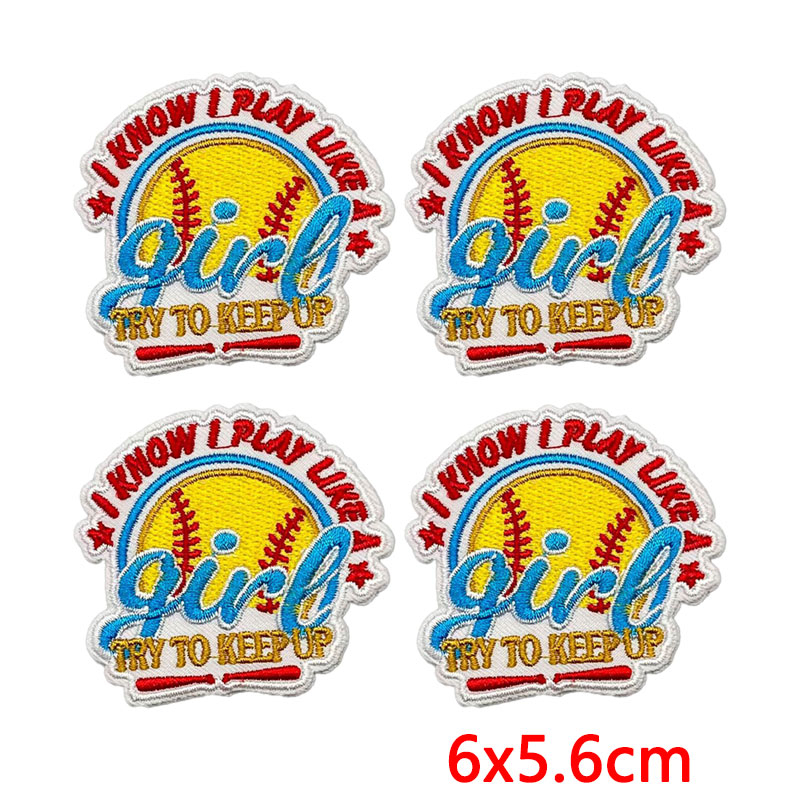 10PCS Softball Themed Iron On  – обзор и цена Embroidery Quote