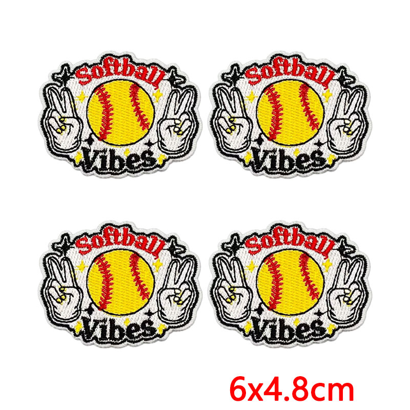 10PCS Softball Themed Iron On  – обзор и цена Embroidery Quote