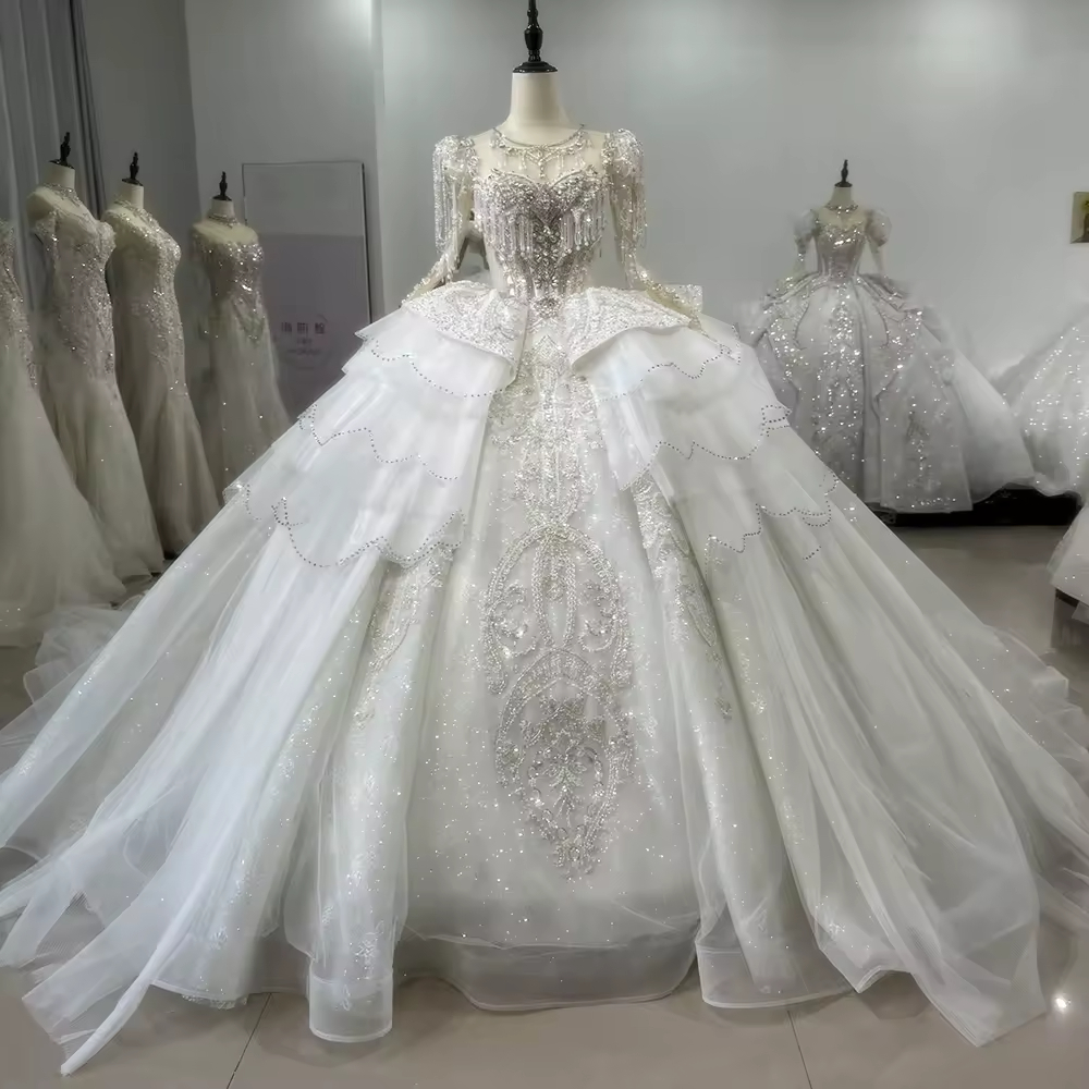 Wedding Dress Long Sleeve Swee – обзор и цена Embroidery Organza
