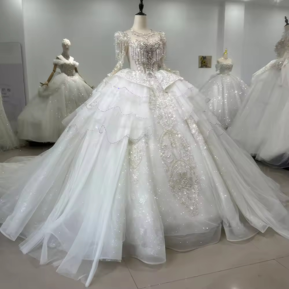 Wedding Dress Long Sleeve Swee – обзор и цена Embroidery Organza