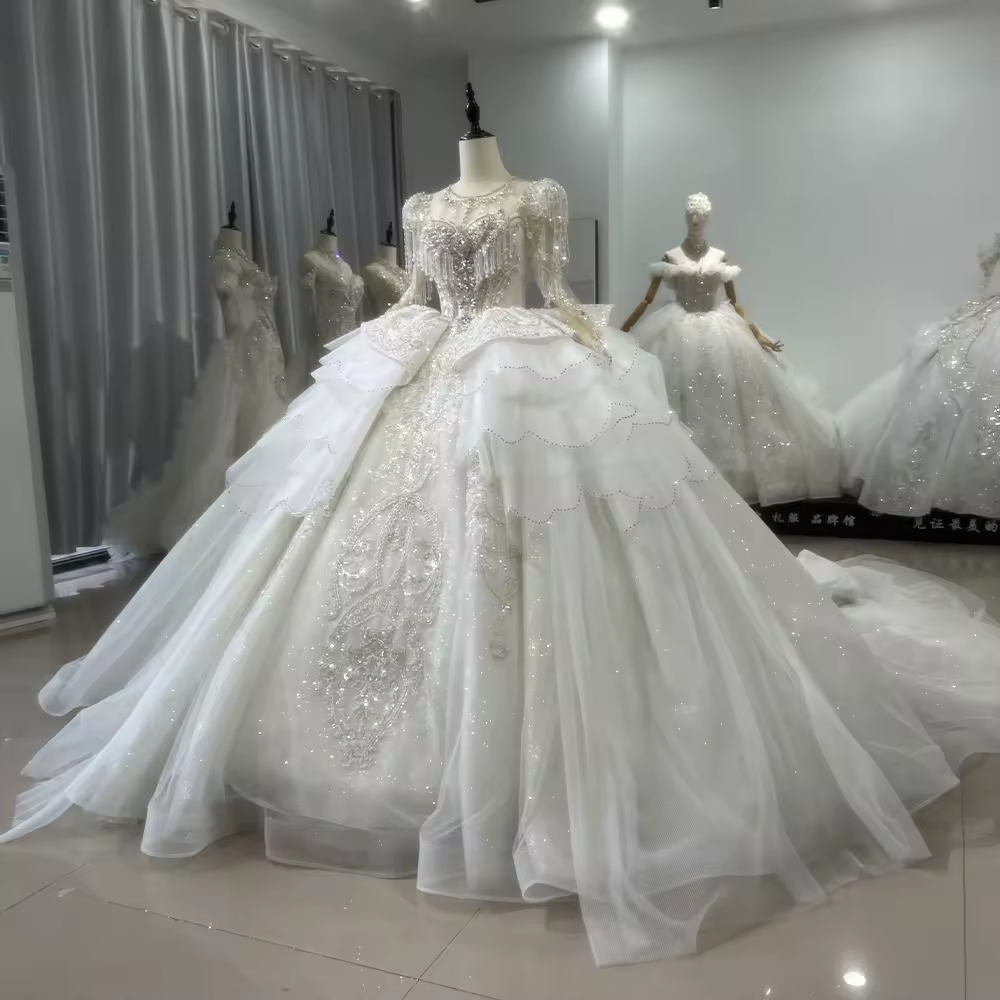 Wedding Dress Long Sleeve Swee – обзор и цена Embroidery Organza