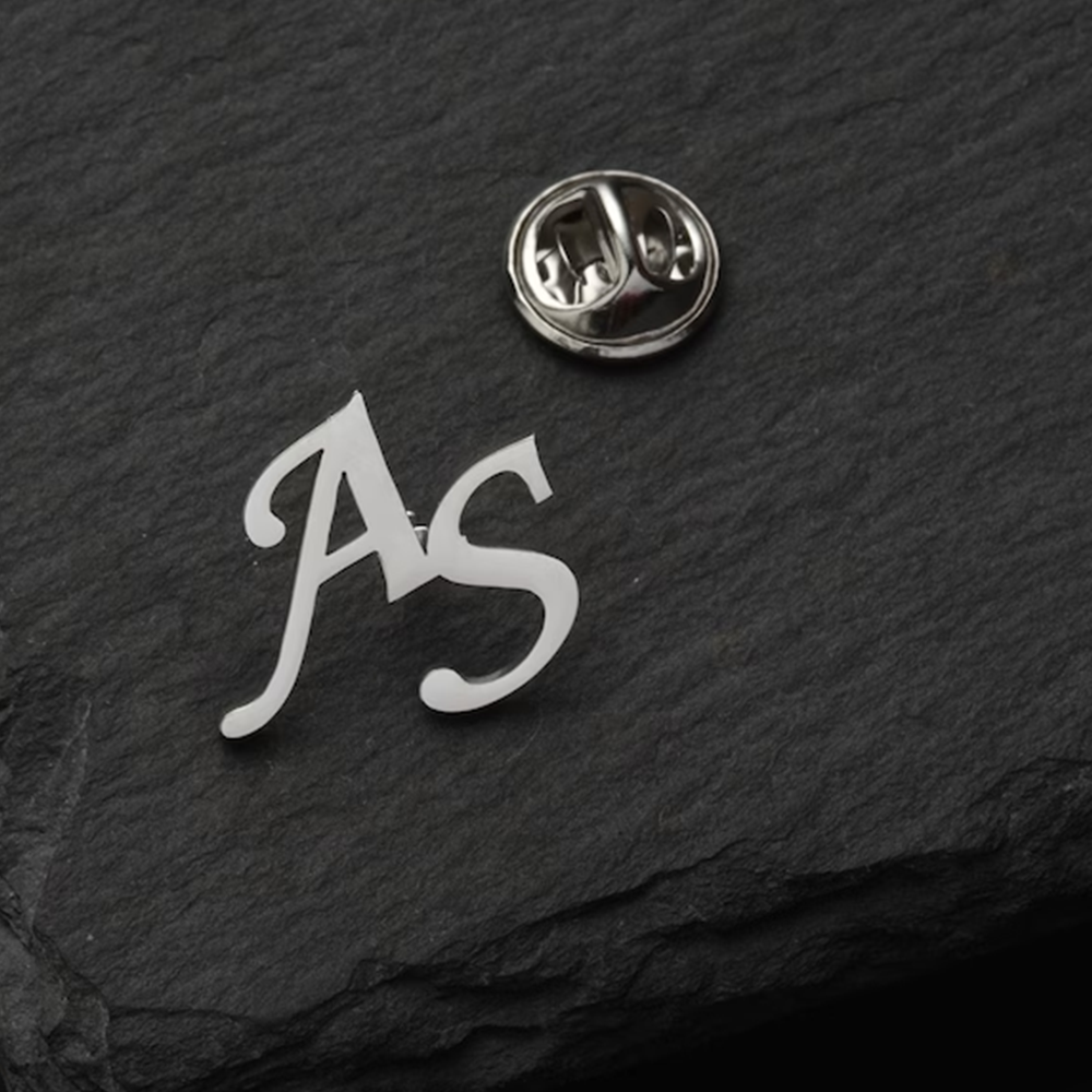 Custom Initials Brooch for Men – обзор и цена Embroidery Initials
