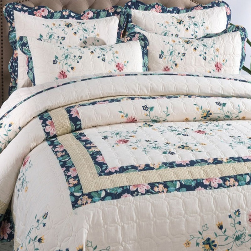 Floral Cotton Quilt Set, Quilt – обзор и цена Embroidery Quilt Cover