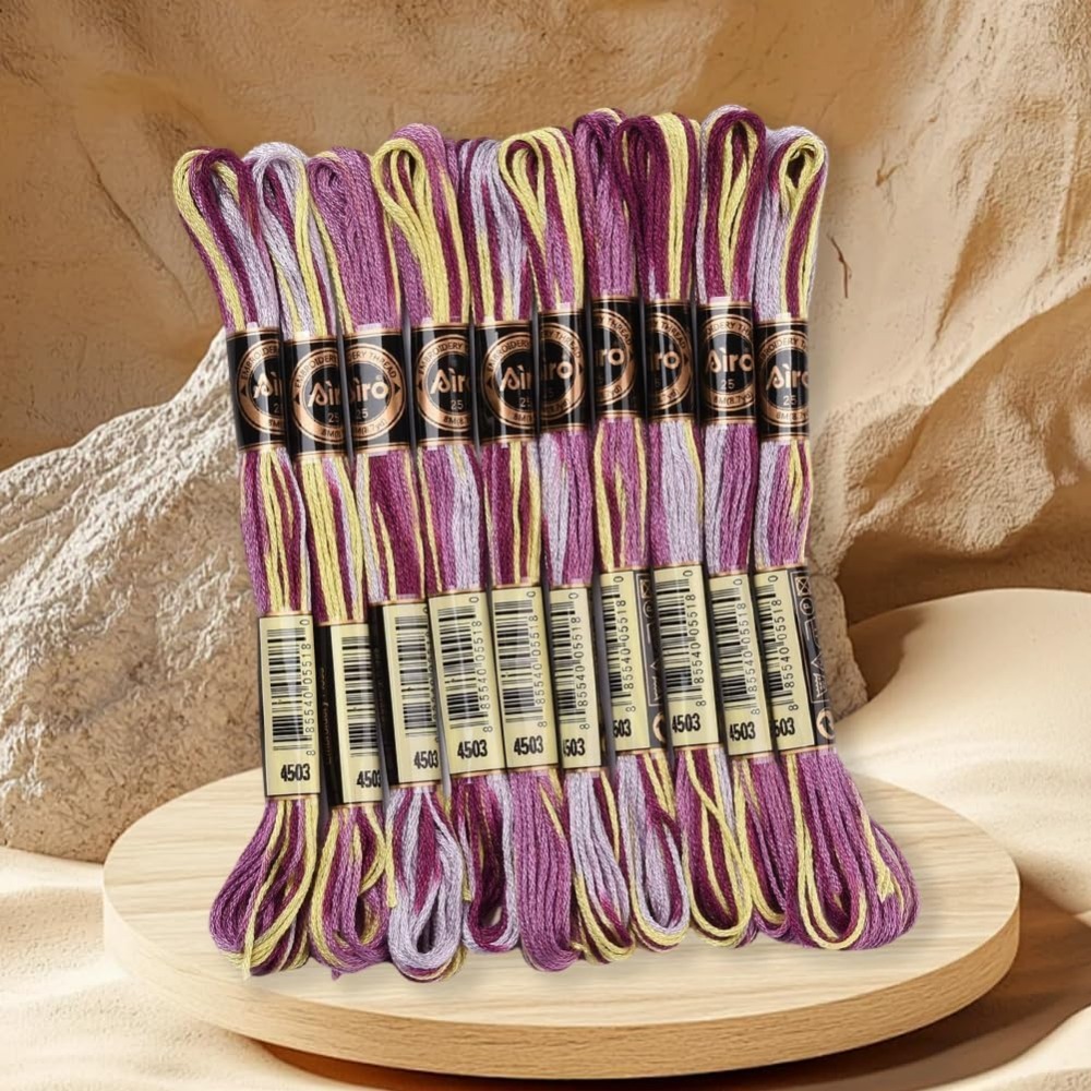 6 Strands Purple Variegated Em – обзор и цена Embroidery Bracelet