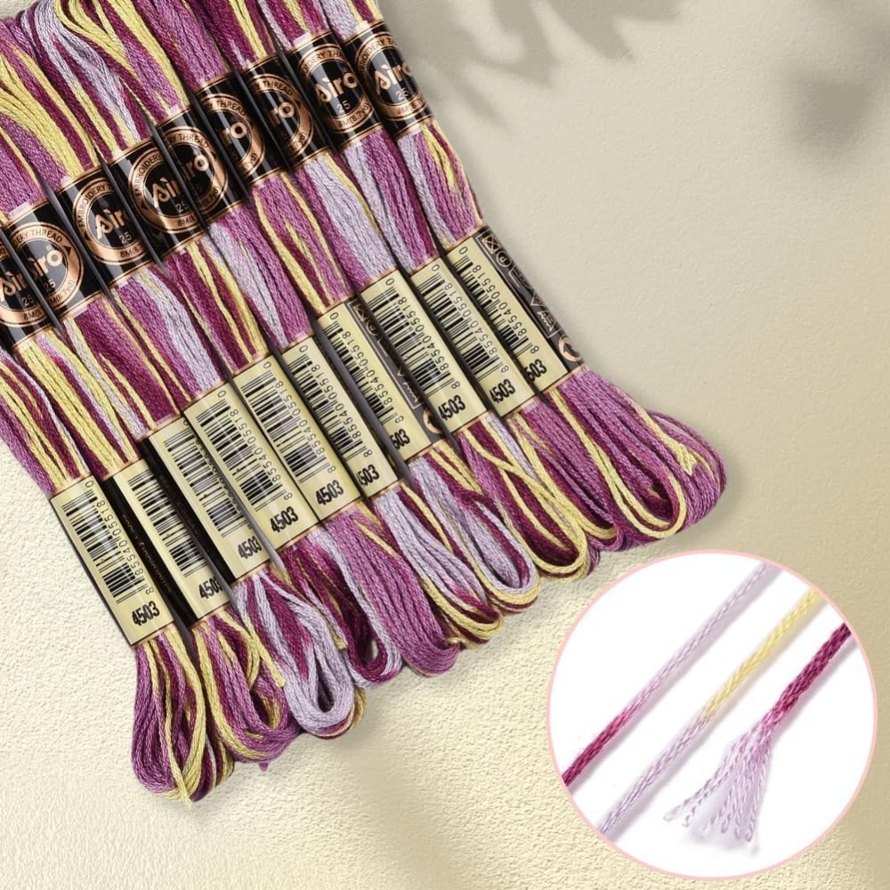 6 Strands Purple Variegated Em – обзор и цена Embroidery Bracelet