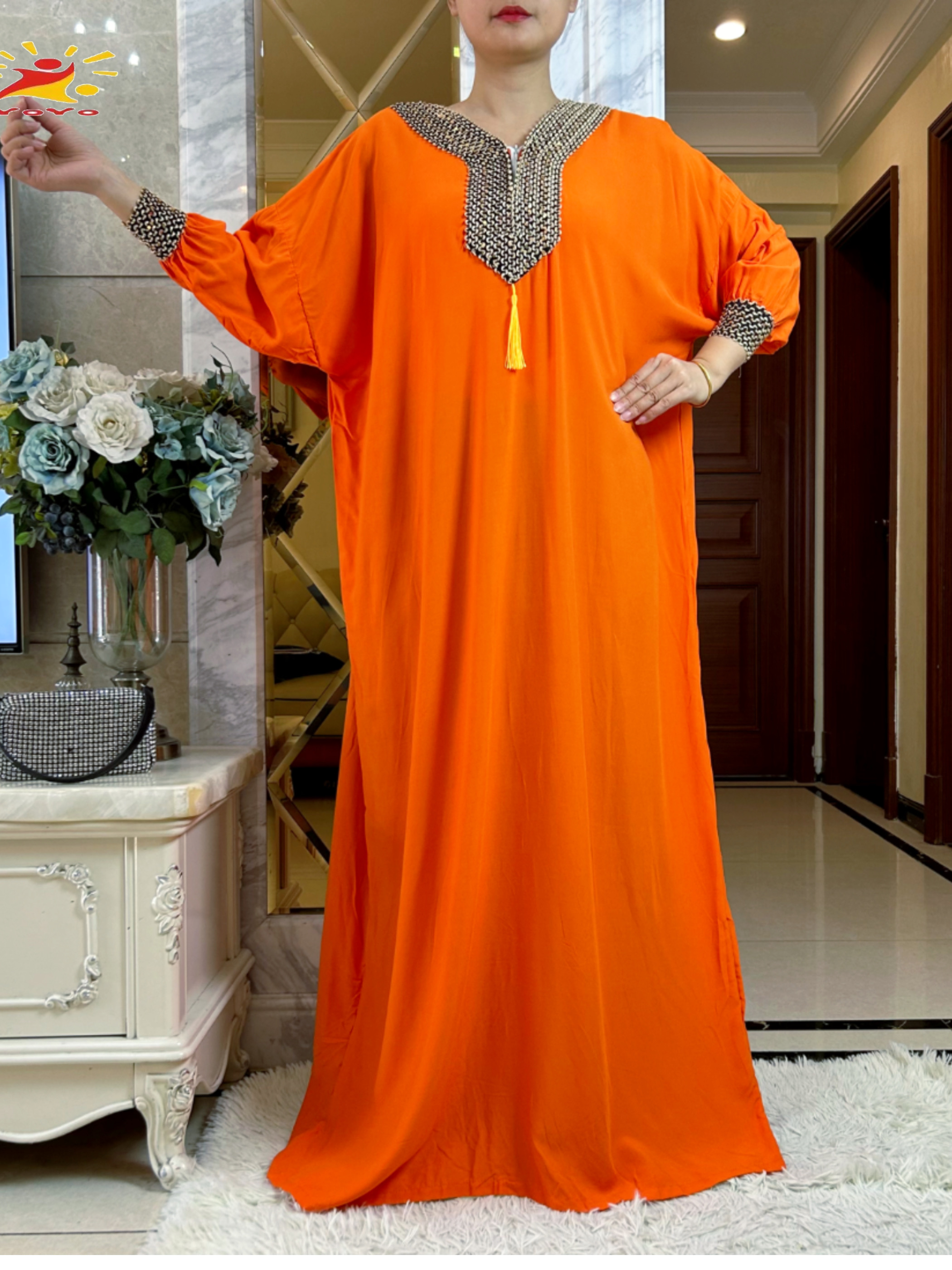 2025New Muslim Women Long Slee – обзор и цена Embroidery Pashmina