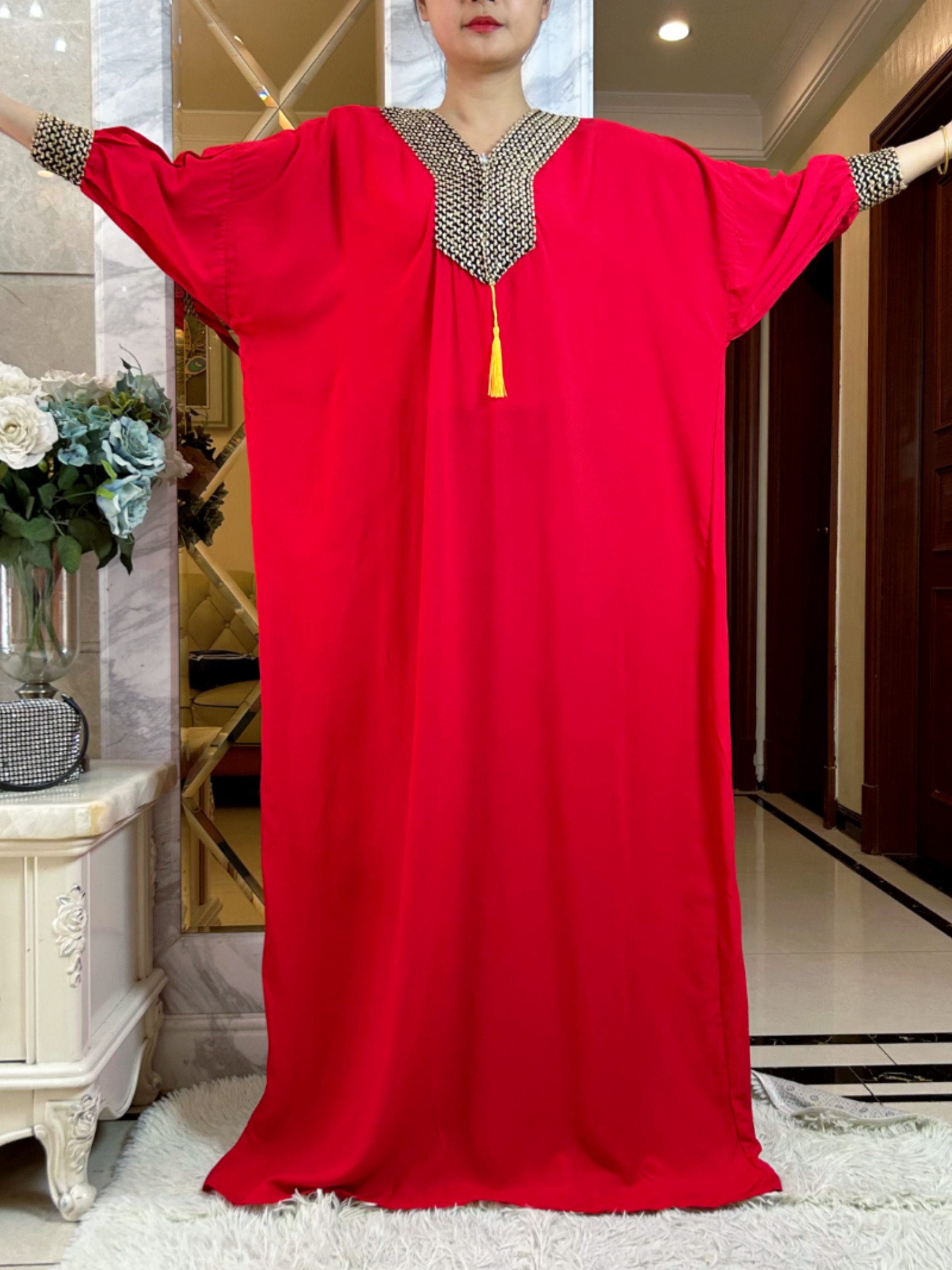 2025New Muslim Women Long Slee – обзор и цена Embroidery Pashmina