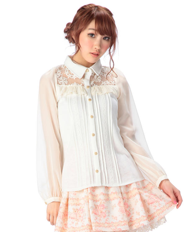 SALES Japan Liz Lisa Chiffon S – обзор и цена Embroidery Organza