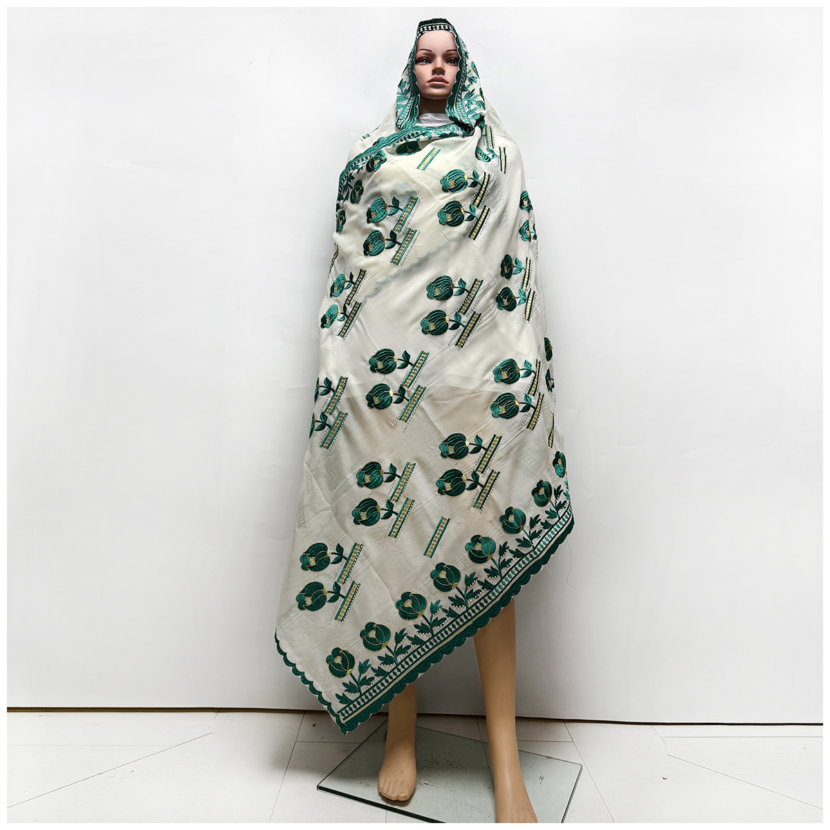 100% Cotton Fabric Rayon Cotto – обзор и цена Embroidery Pashmina
