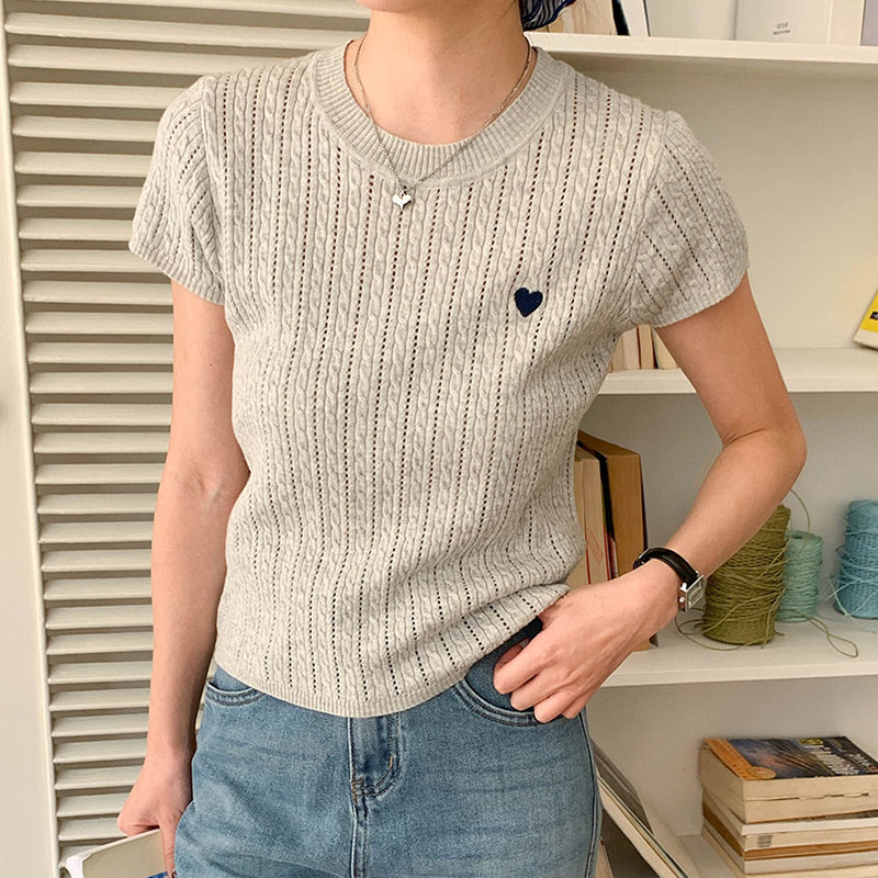 Women T-shirt Round Neck Short – обзор и цена Embroidery Design Love