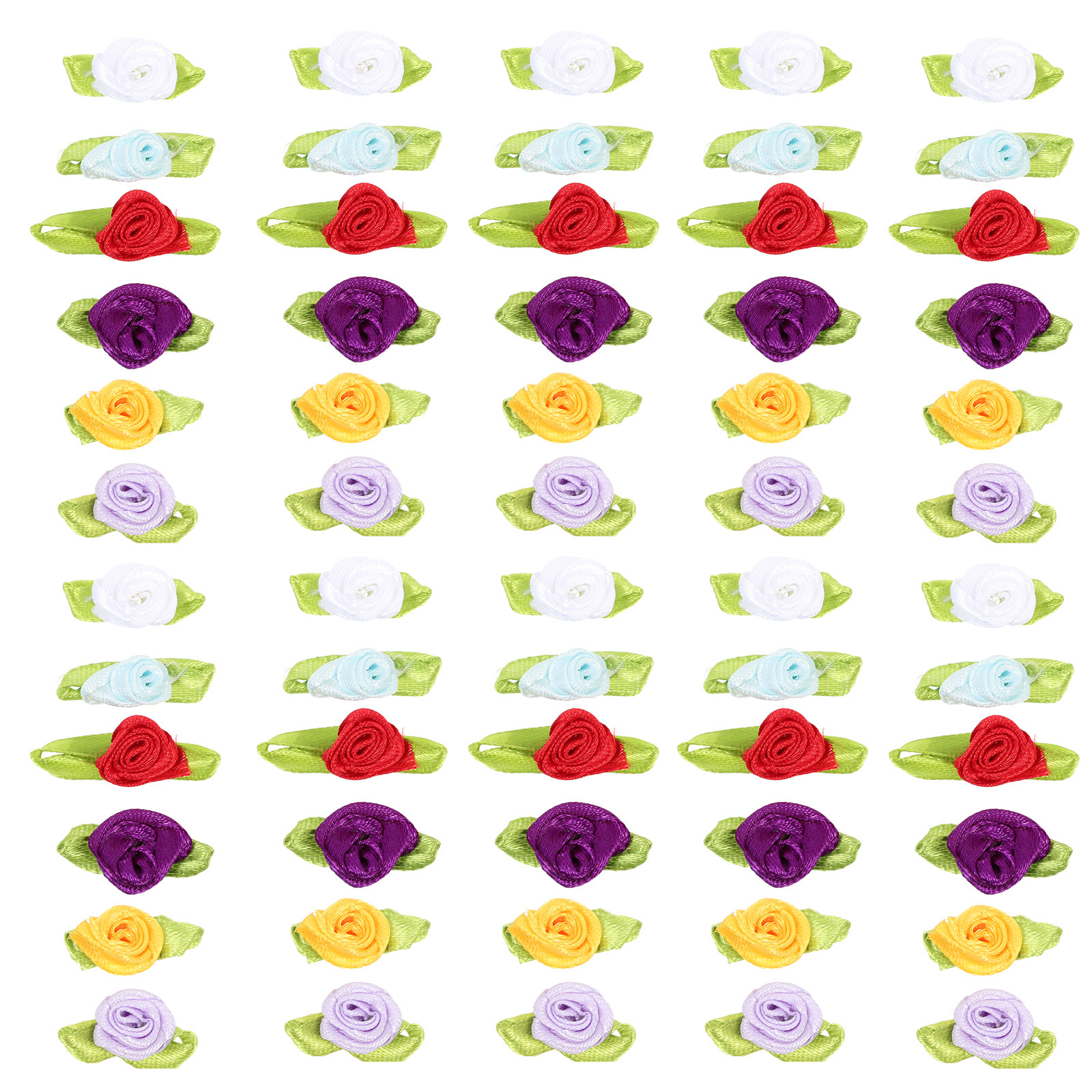 100Pcs Small Rose Ribbon Flowe – обзор и цена Embroidery Roses
